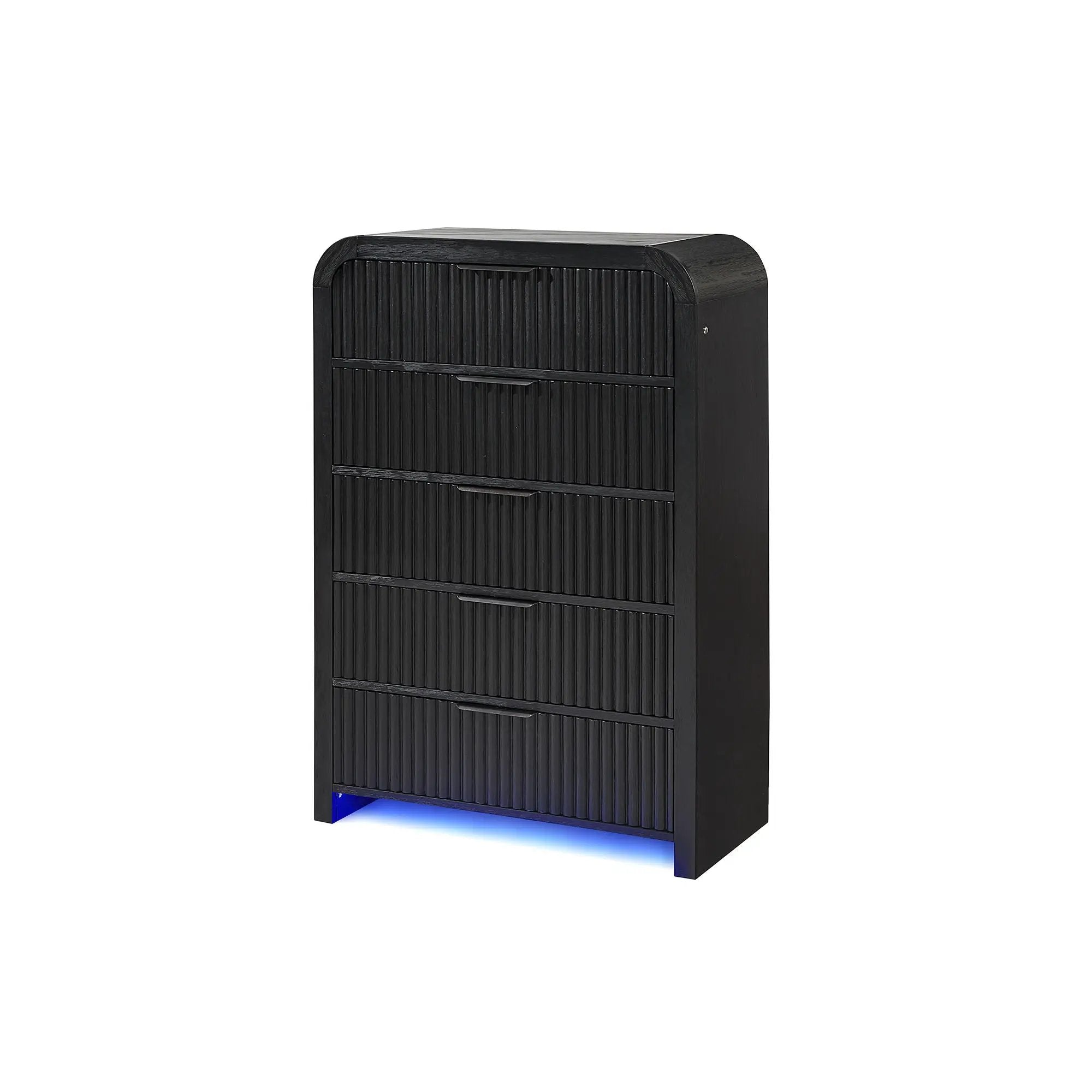 Beverly - Chest, LED Lighting - White / Black by Unique Piece Furniture