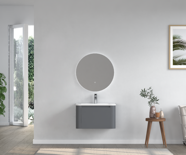 24" Wall-Mounted Bathroom Vanity