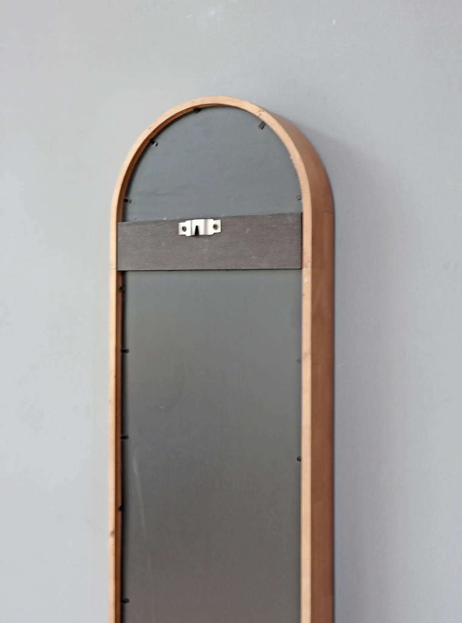 Decorative Rubber Frame Mirror With Elongated Oval Frame - Brown by Unique Piece Furniture