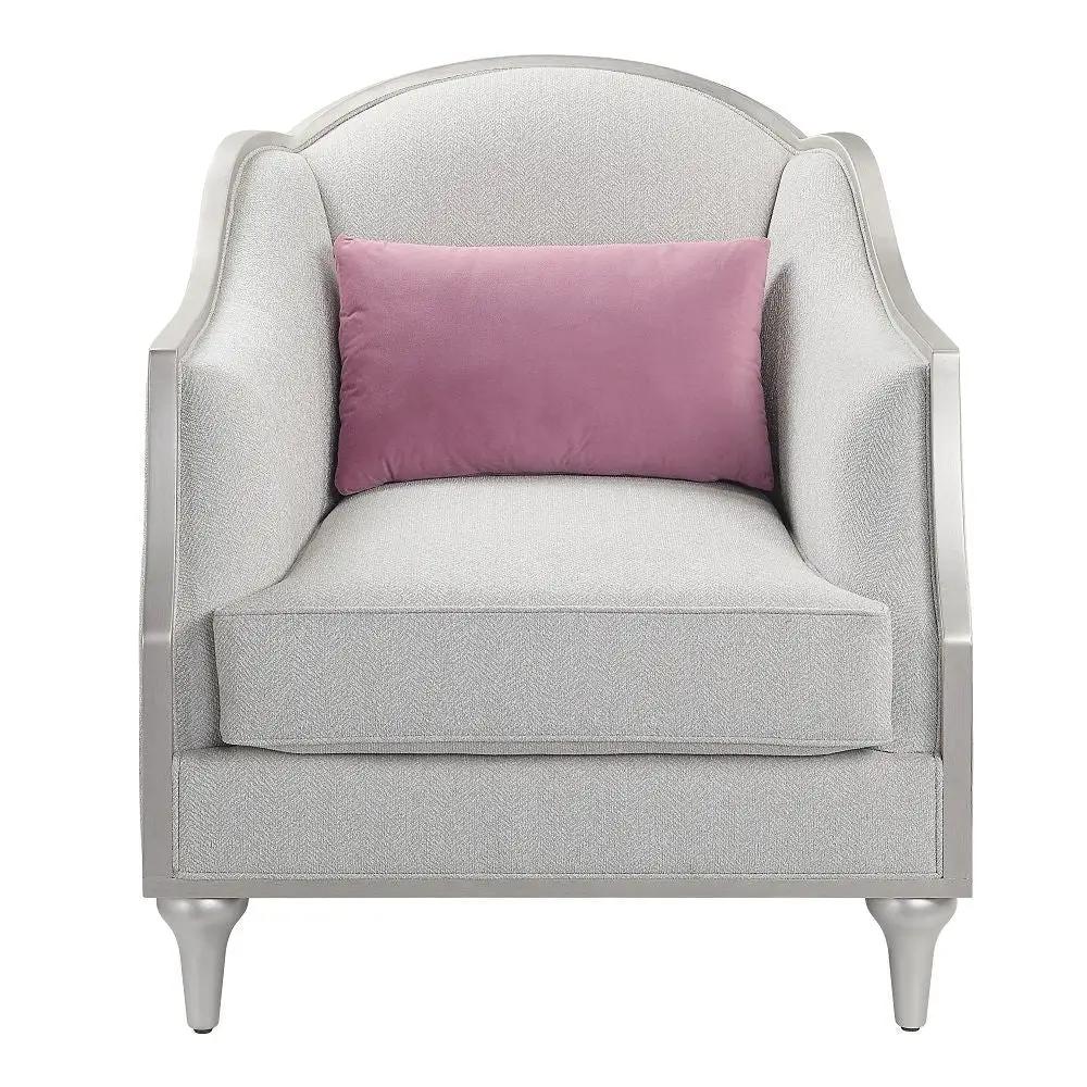 Kasa - Chair With Pillow - Beige Linen & Champagne by Unique Piece Furniture
