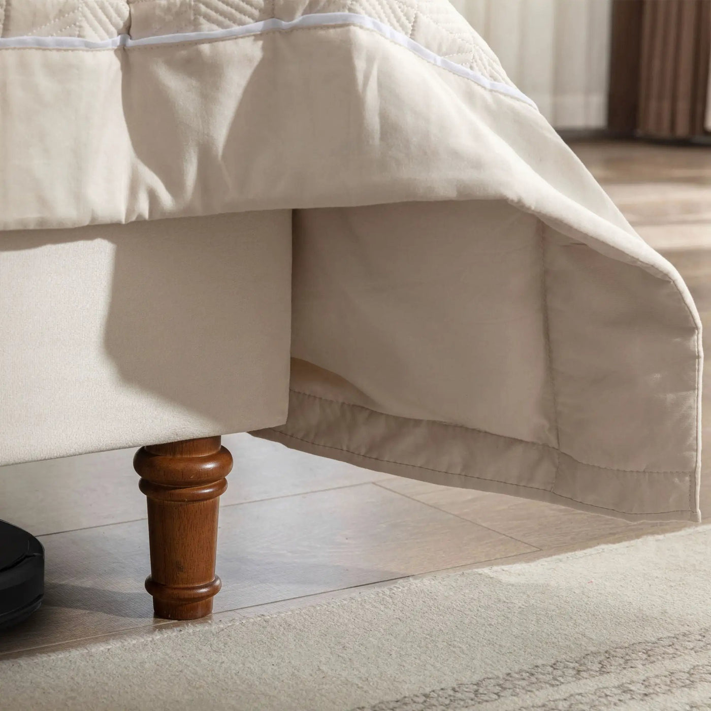 Peyton - Upholstered Bed With 54" High Headboard, Traditional Hand Buttoned Tufting by HouseOfZazla
