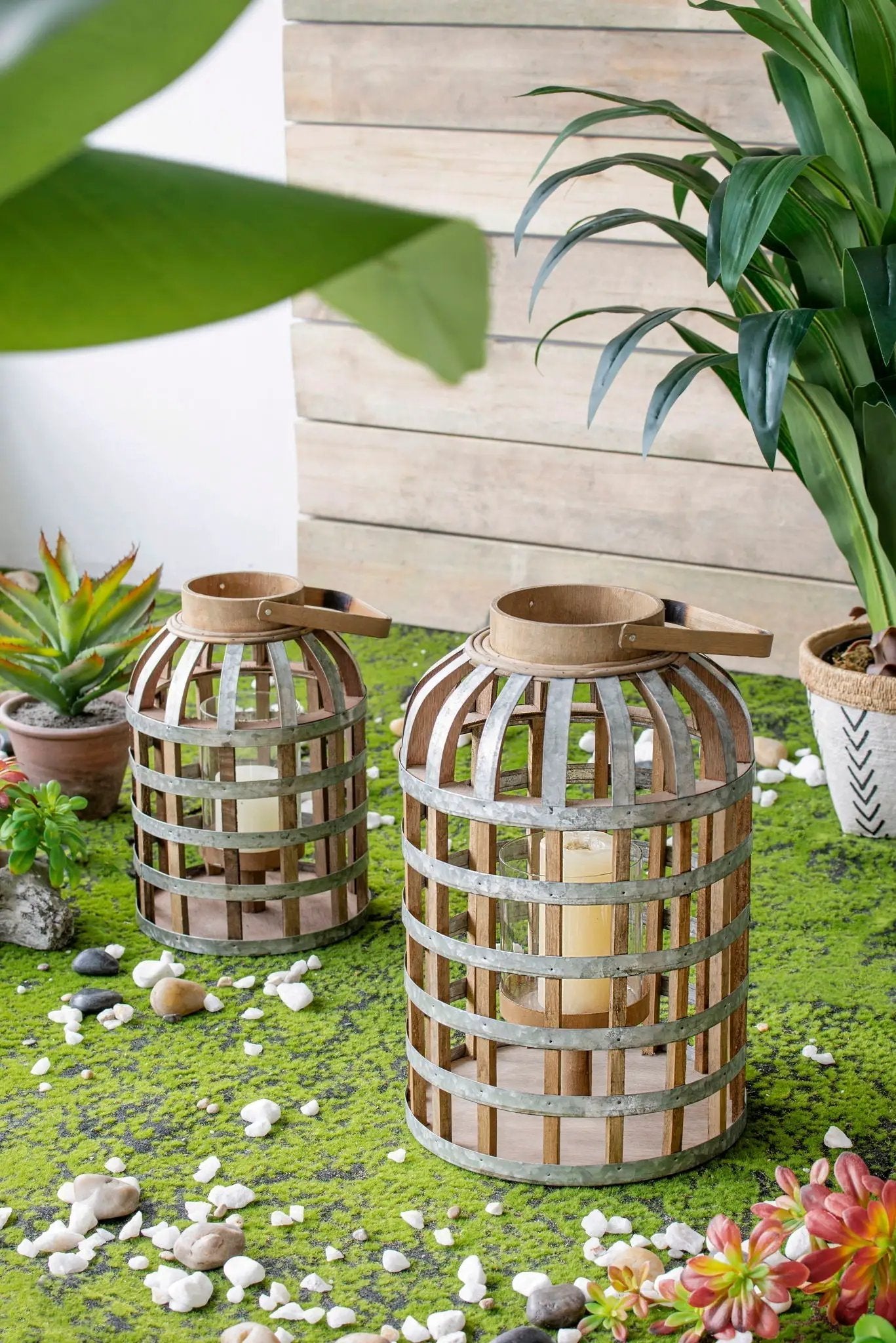 Decorative Lantern With Handle Wooden Lantern For Indoor Outdoor Home Garden Wedding by HouseOfZazla
