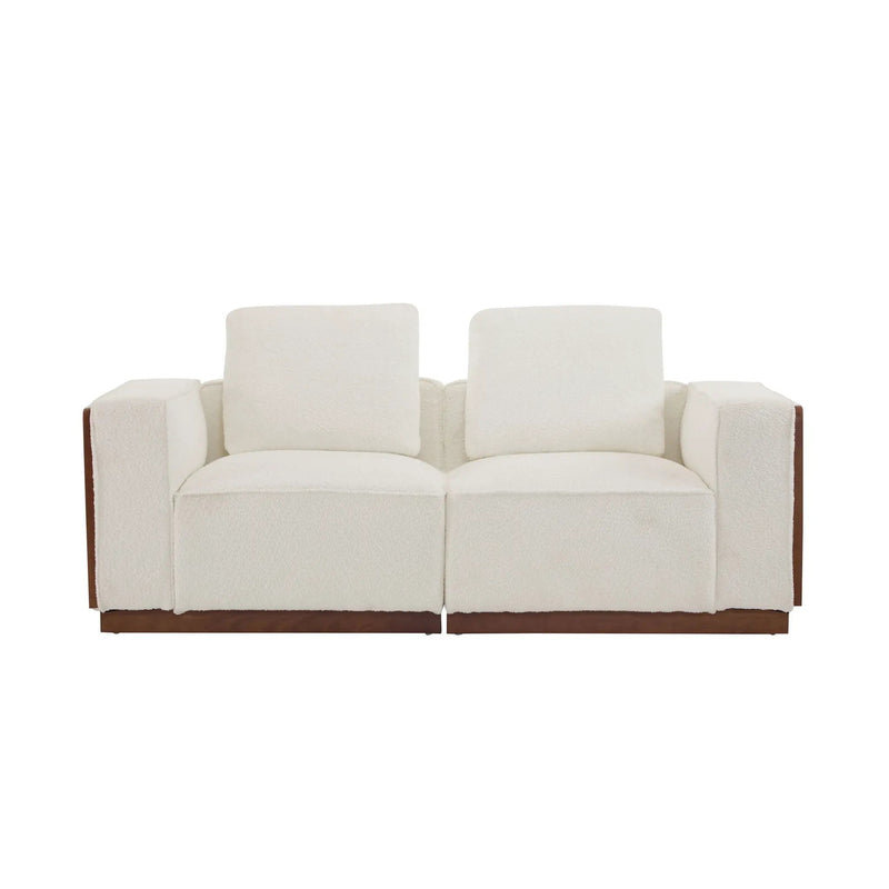 Chita Modular Sectional Sofa 2 Seater With Larger Seats - Beige by HouseOfZazla