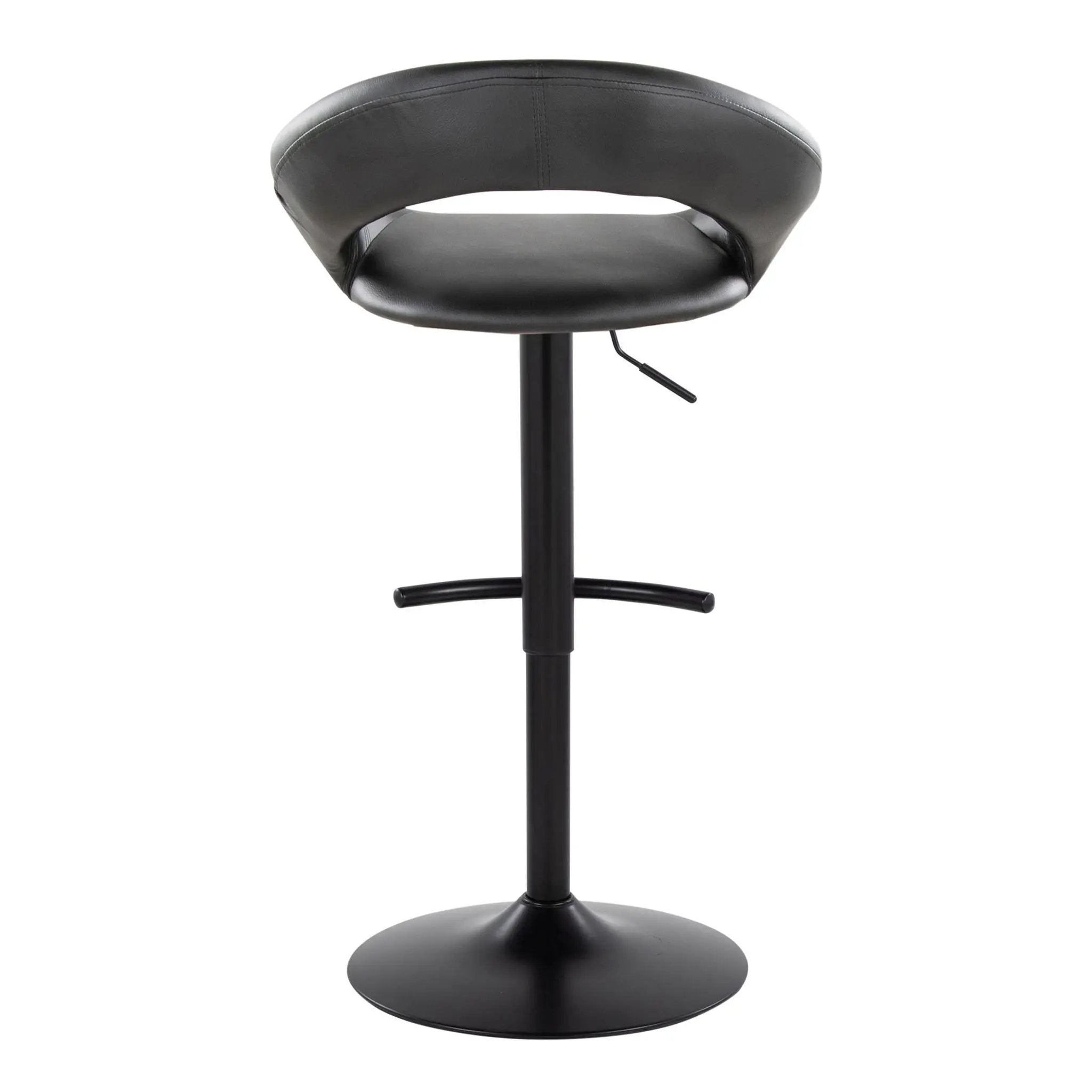 Posh - Contemporary Adjustable Barstool With Swivel & Rounded T Footrest (Set of 2) by Unique Piece Furniture