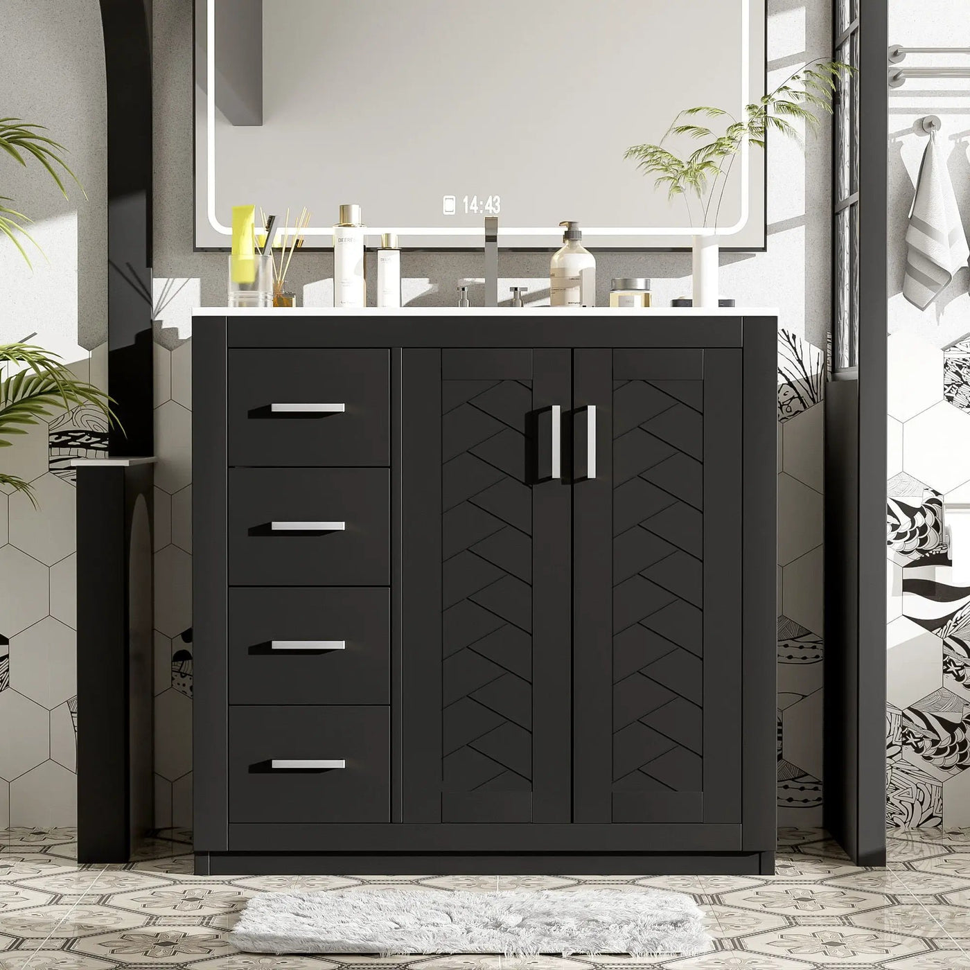 Bathroom Vanity With Sink Combo, Storage Cabinet, Freestanding Set With 3 Drawers & Soft Closing Doors by Unique Piece Furniture