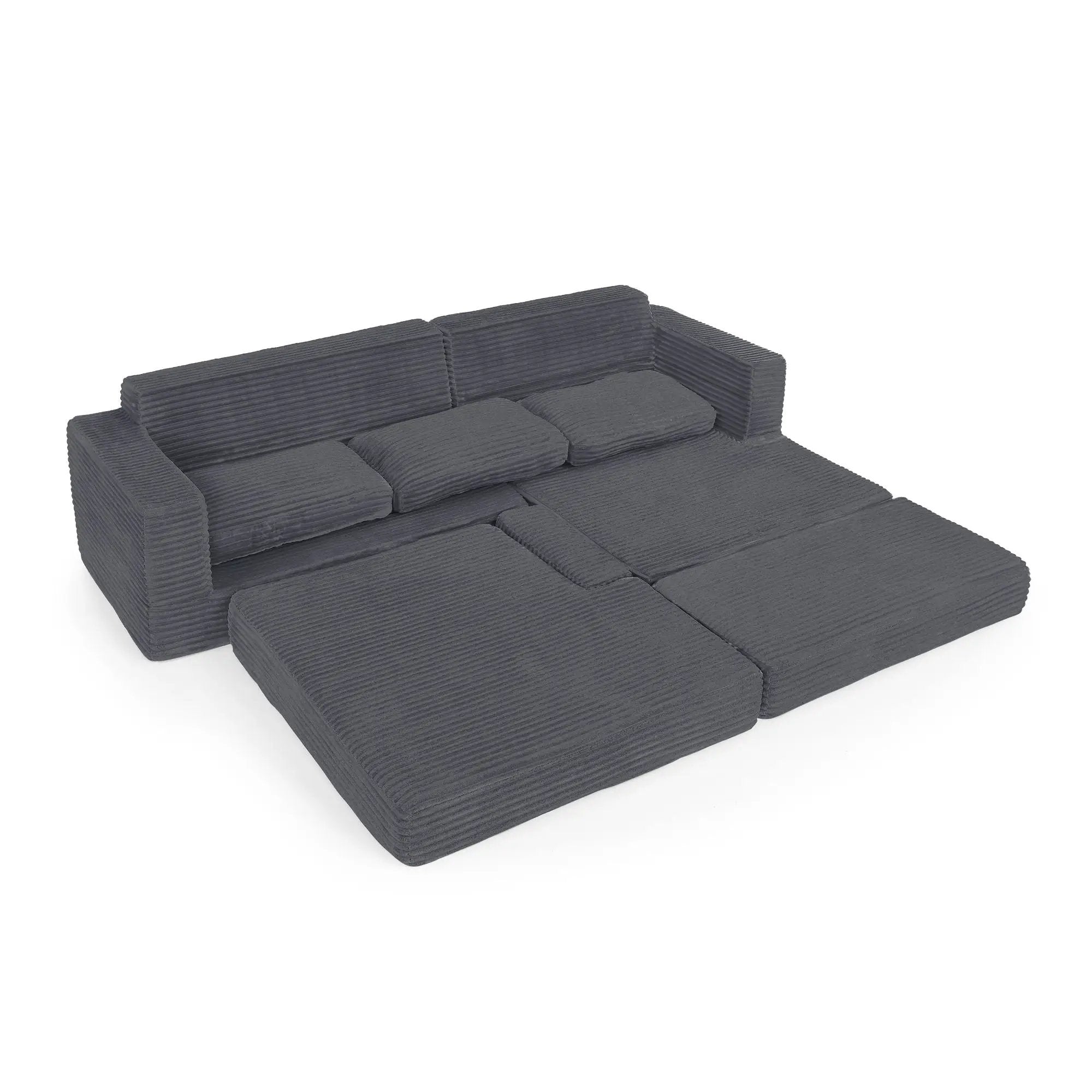 Modern Minimalist L Shape Modular Sectional Sofa, Couch by Unique Piece Furniture