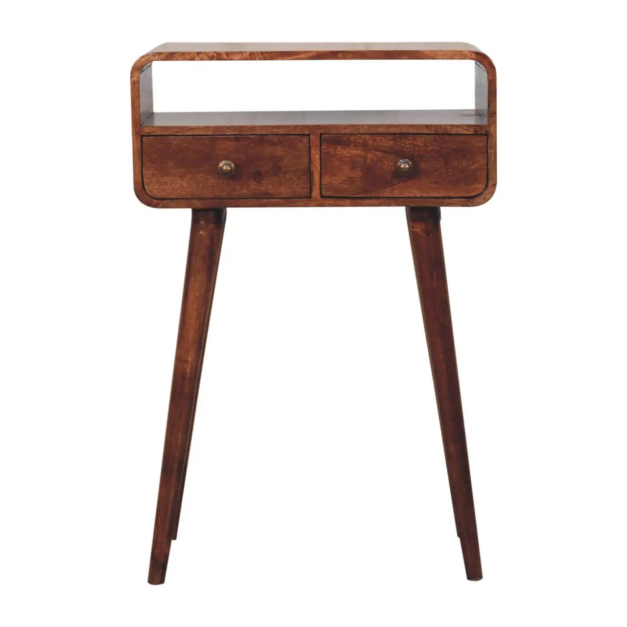 Solid Wood Curved Console Table by Unique Piece Furniture