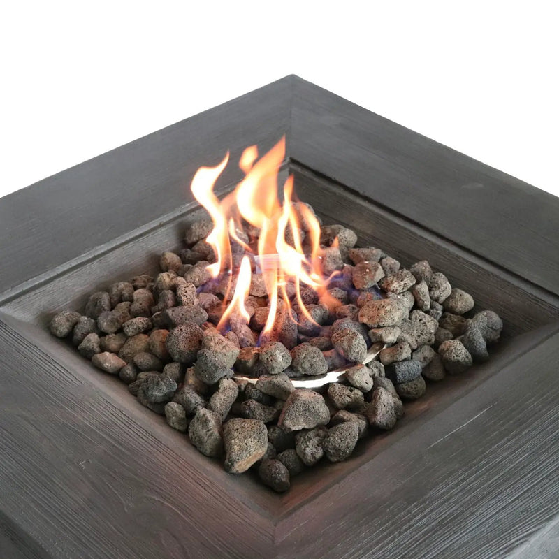 Fiber Reinforced Propane / Natural Gas Fire Pit Table - Charcoal by Unique Piece Furniture
