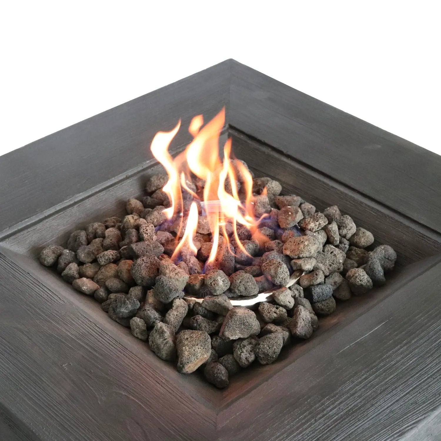 Fiber Reinforced Propane / Natural Gas Fire Pit Table - Charcoal by HouseOfZazla