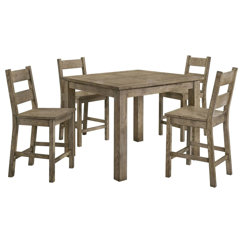 Cardova 5-piece Counter Height Dining Table Set Vineyard Oak by Unique Piece Furniture