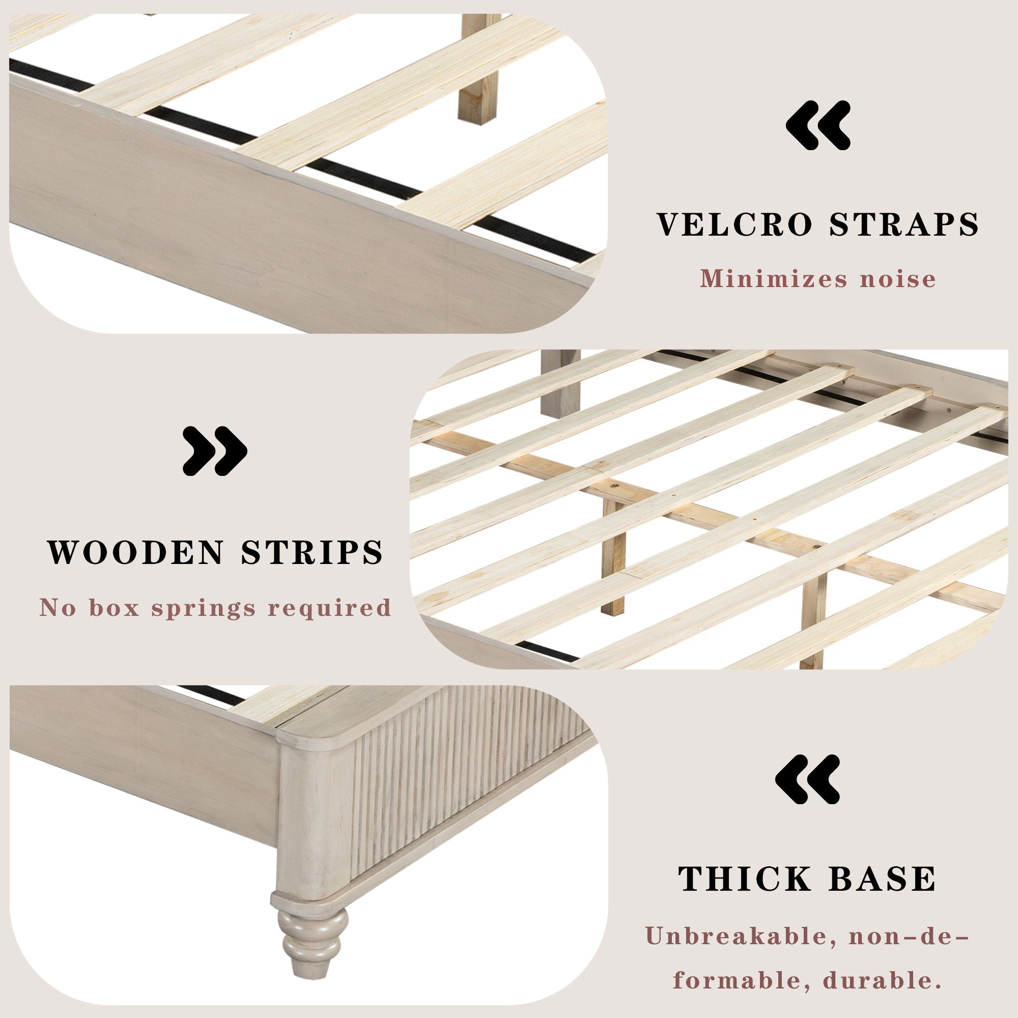 Platform Bed Frame With Tall Headboard by HouseOfZazla