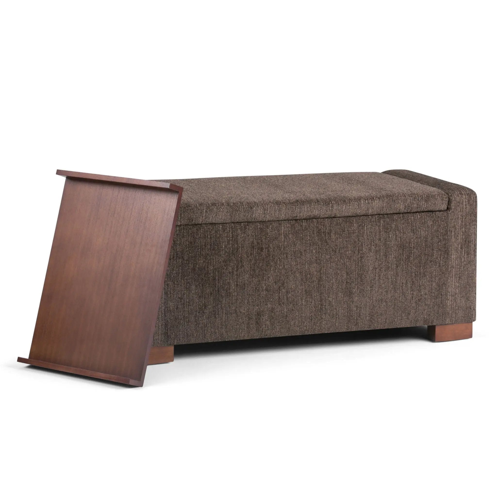 Bretton - Lift Top Storage Ottoman - Deep Umber Brown by Unique Piece Furniture
