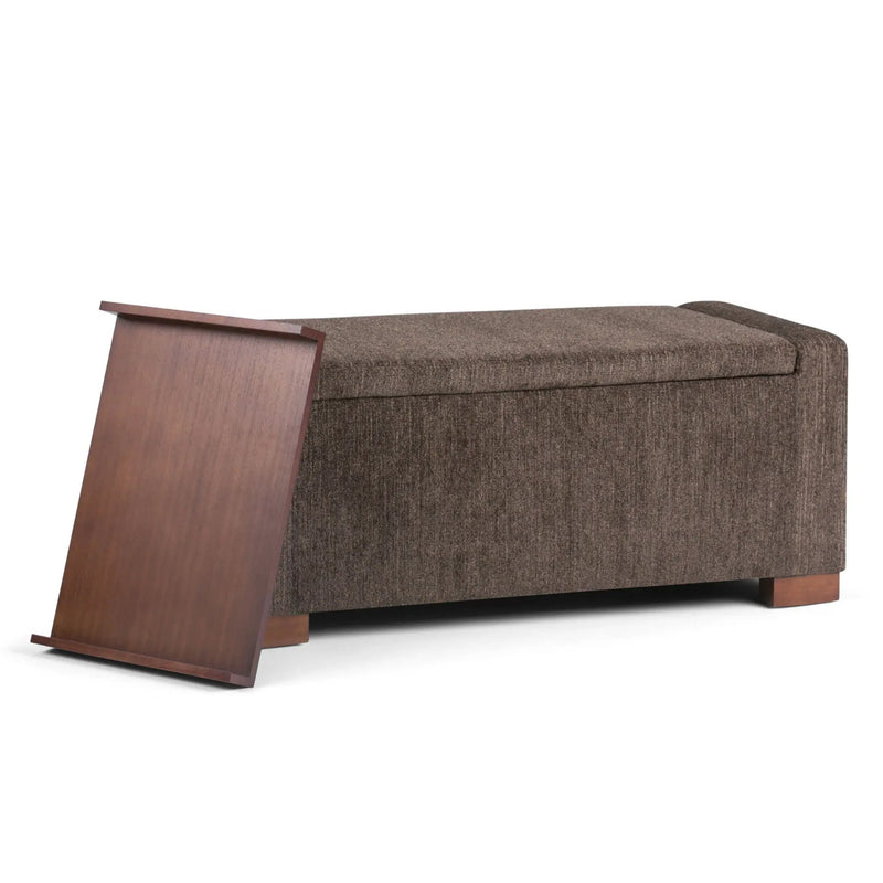 Bretton - Lift Top Storage Ottoman - Deep Umber Brown by Unique Piece Furniture