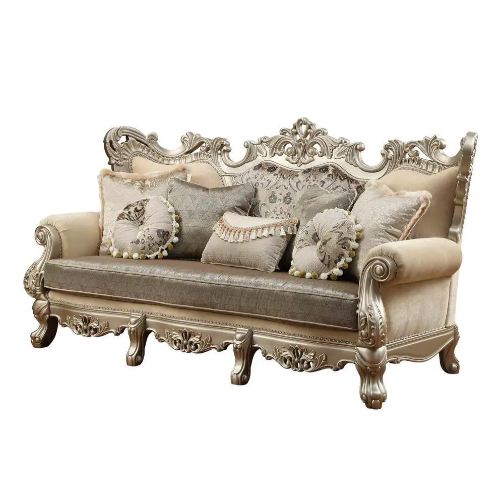 Ranita - Sofa With 7 Pillows - Fabric & Champagne by Unique Piece Furniture