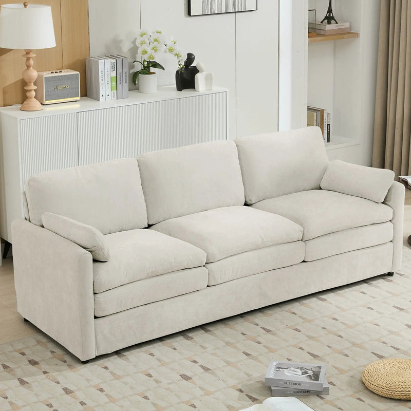 Cozy Upholstered 3 Seater Sofa With Double Cushion by HouseOfZazla