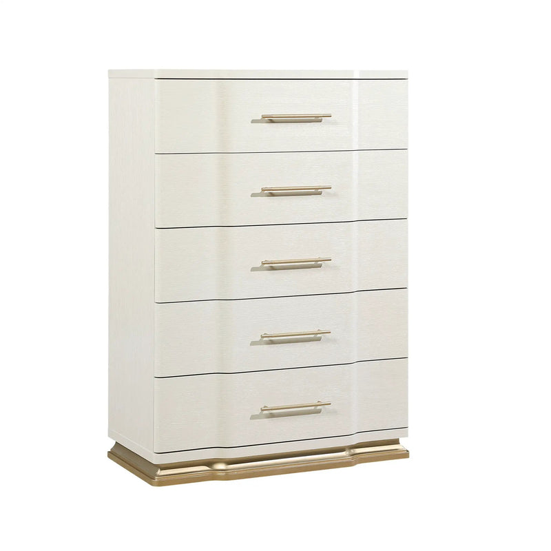 Lexington - 5 Drawer Chest - Beige by HouseOfZazla