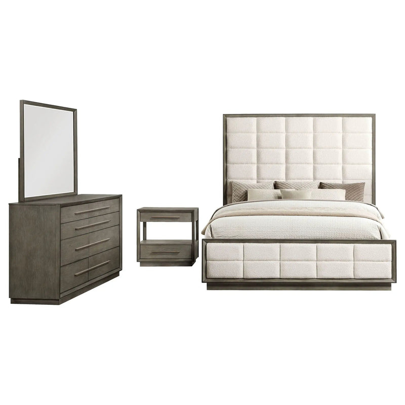 Durango 4-piece Eastern King Bedroom Set Taupe Oak by Unique Piece Furniture