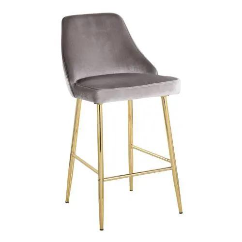 Marcel - Contemporary / Glam Counter Stool (Set of 2) - Gold / Silver by HouseOfZazla