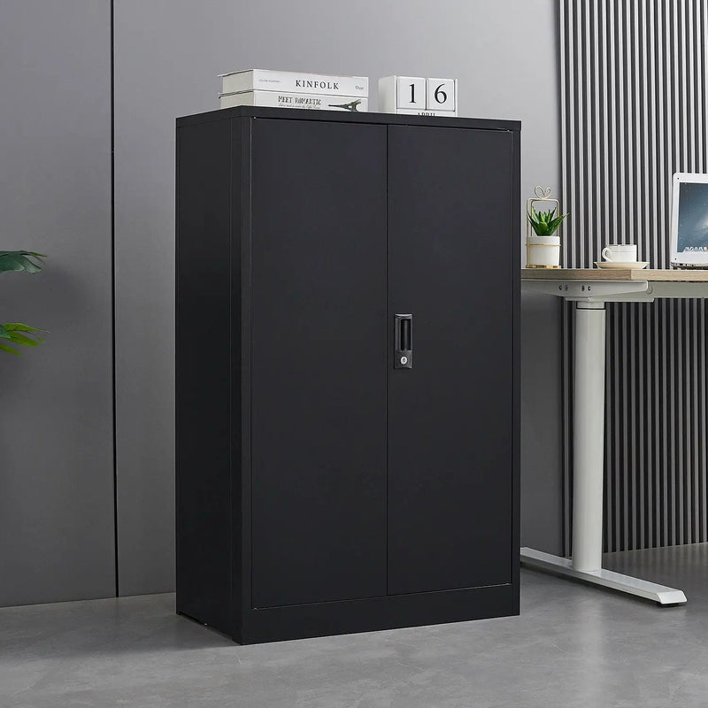 Metal Storage Cabinet With Locking Doors And Adjustable Shelf, Folding Filing Storage Cabinet, Folding Storage Locker Cabinet For Home Office, School, Garage by HouseOfZazla