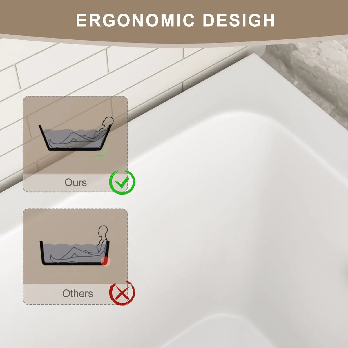 66-Inch Acrylic Built-In Soaking Tub - Glossy, photo 6 of 10