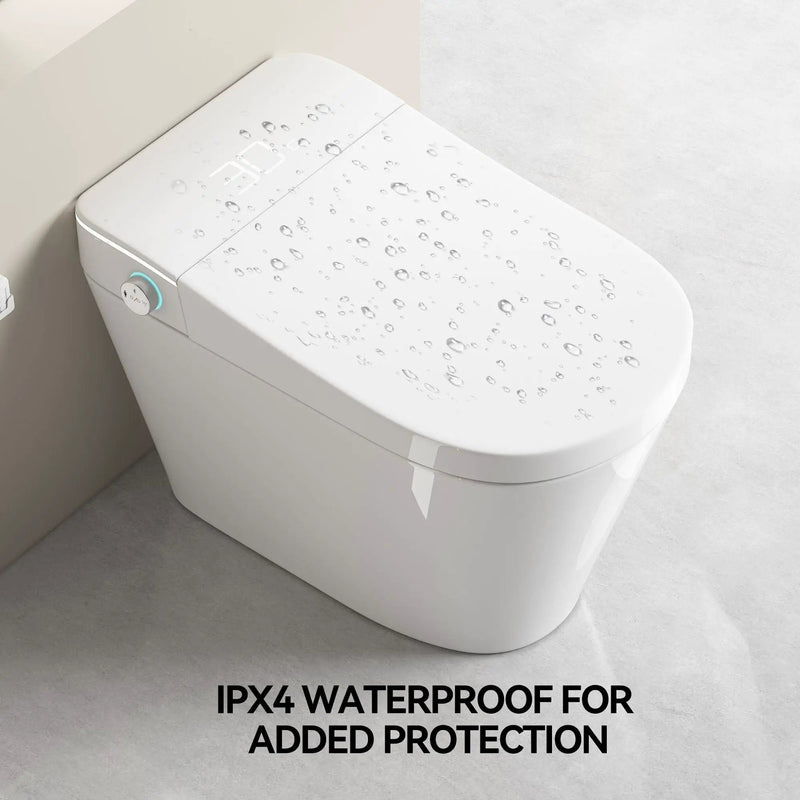 Smart Bidet Toilet With Auto Open / Close Seat, Warm Water Wash, Heated Seat, And Wireless Remote Control by HouseOfZazla