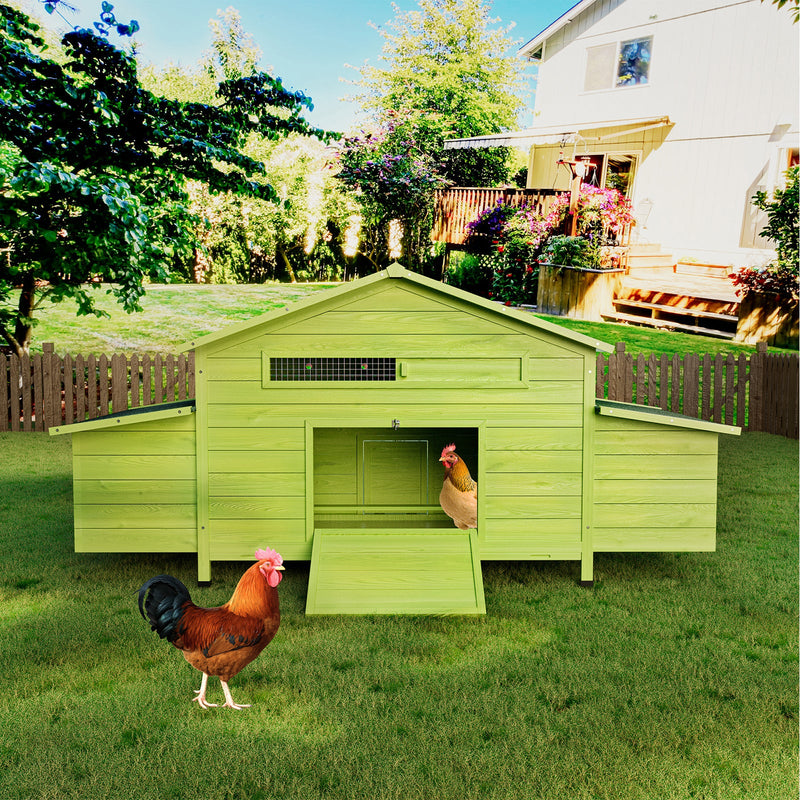 11.12 ft² Large Wooden Chicken Coop with Nesting Boxes & Perch by HouseOfZazla