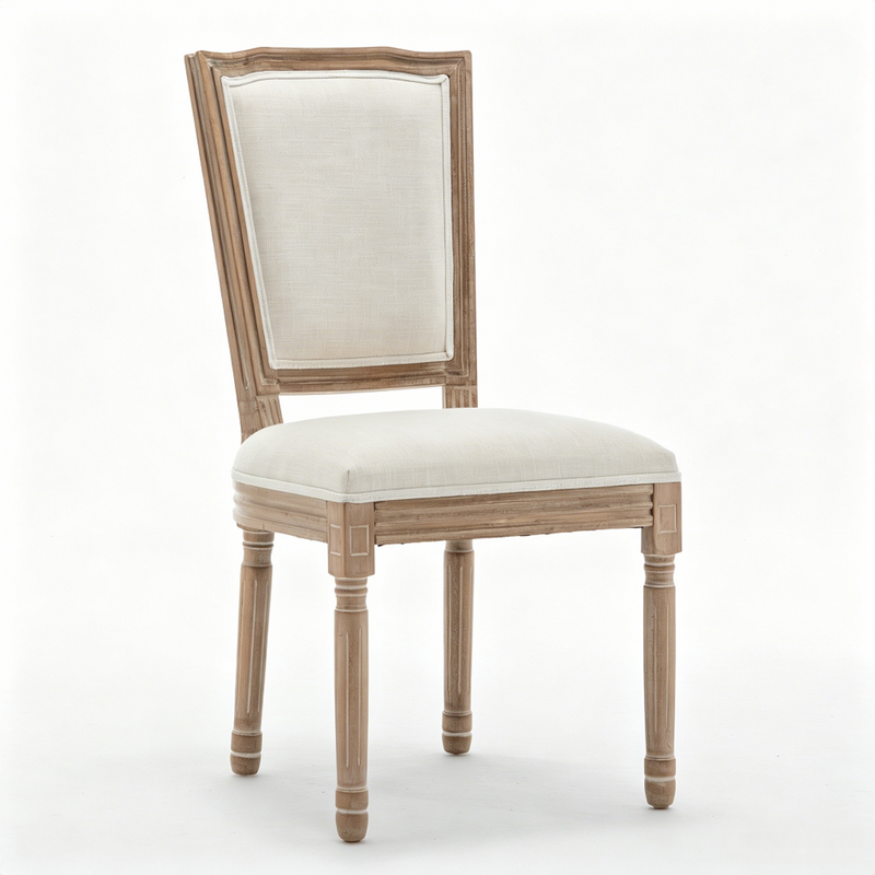 Farmhouse Solid Wood Frame Dining Chairs with Cushioned by HouseOfZazla