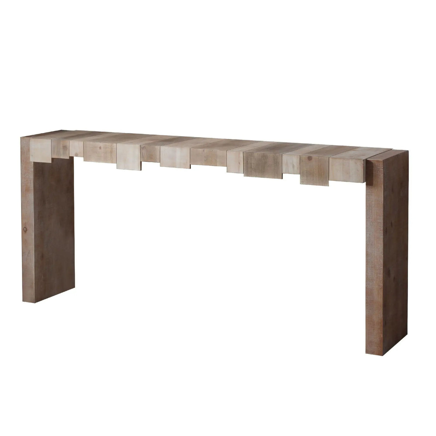 Modern Rustic Table With Sculpted Block Design by HouseOfZazla