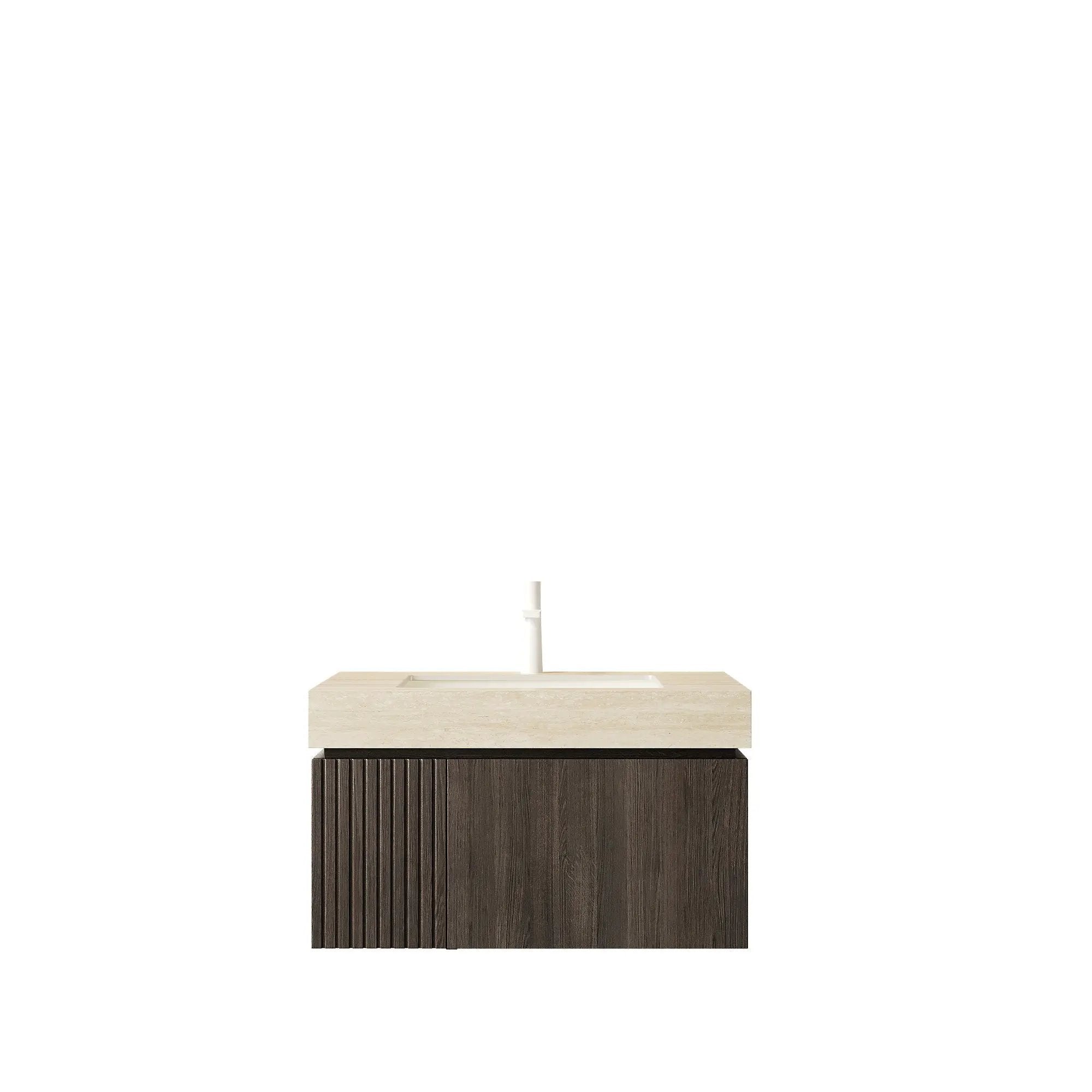 MURI 30" Bathroom Vanity with Sintered Stone Top & Ceramic Basin by HouseOfZazla
