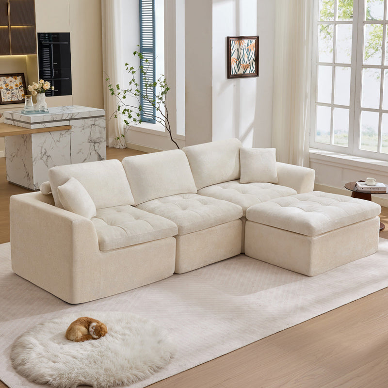 110'' Cloud Sectional Couch for Living Room by HouseOfZazla