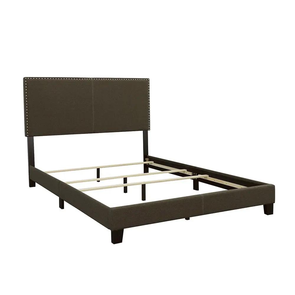 Boyd Upholstered Queen Panel Bed Charcoal by Unique Piece Furniture
