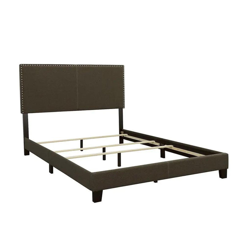 Boyd Upholstered Queen Panel Bed Charcoal by Unique Piece Furniture
