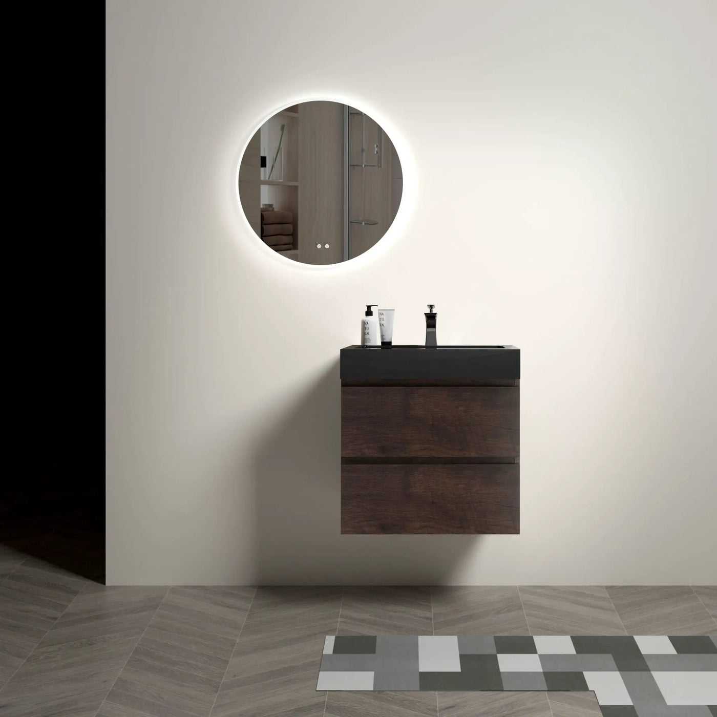 Alice - Bathroom Vanity Wall Mounted With Sink, Large Storage by Unique Piece Furniture