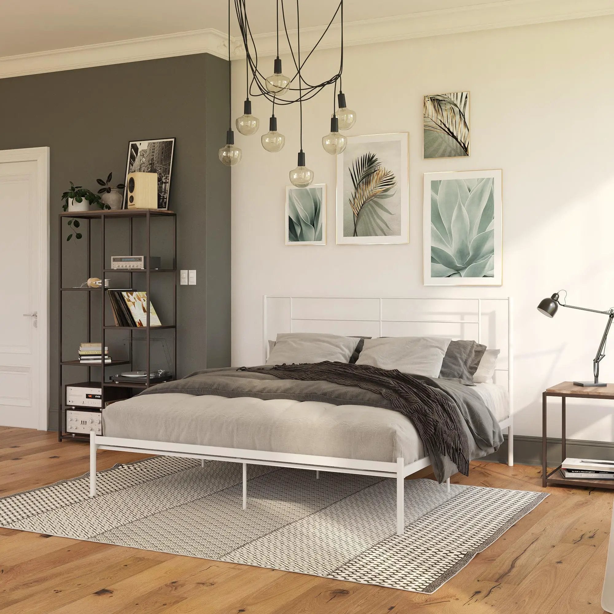 Praxis - King Bed With Simple Headboard - White by Unique Piece Furniture