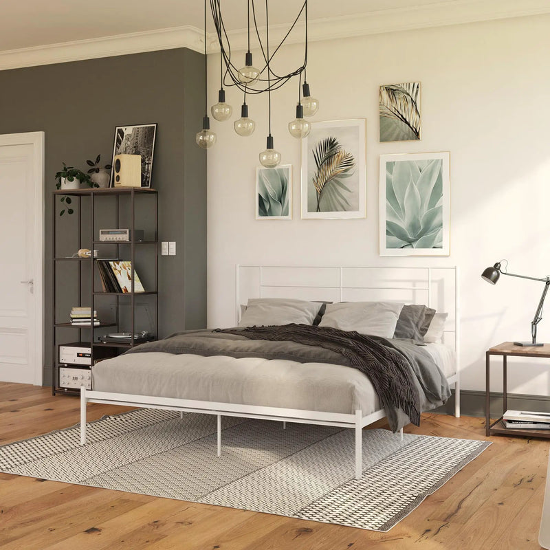 Praxis - King Bed With Simple Headboard - White by Unique Piece Furniture
