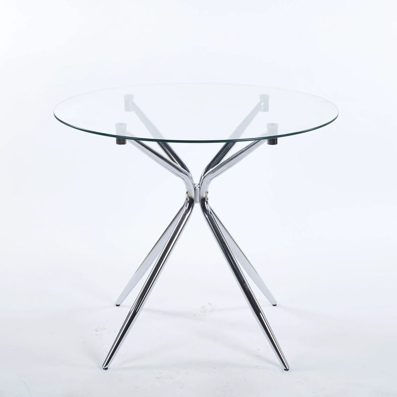Compact Dining Table With Glass Top
