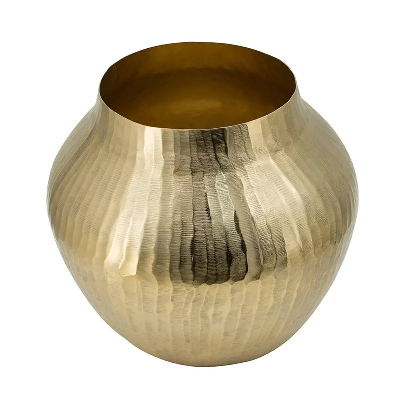 11x11x9" Aluminum Chisel Flower Vase by HouseOfZazla