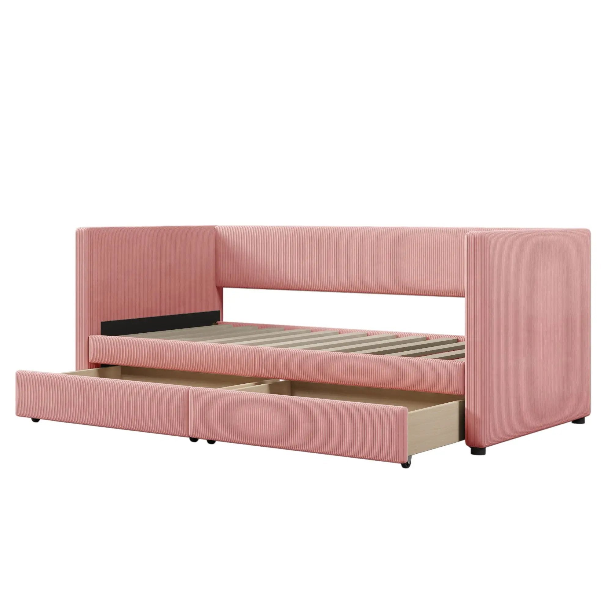 Daybed With Two Drawers And Wood Slat by Unique Piece Furniture