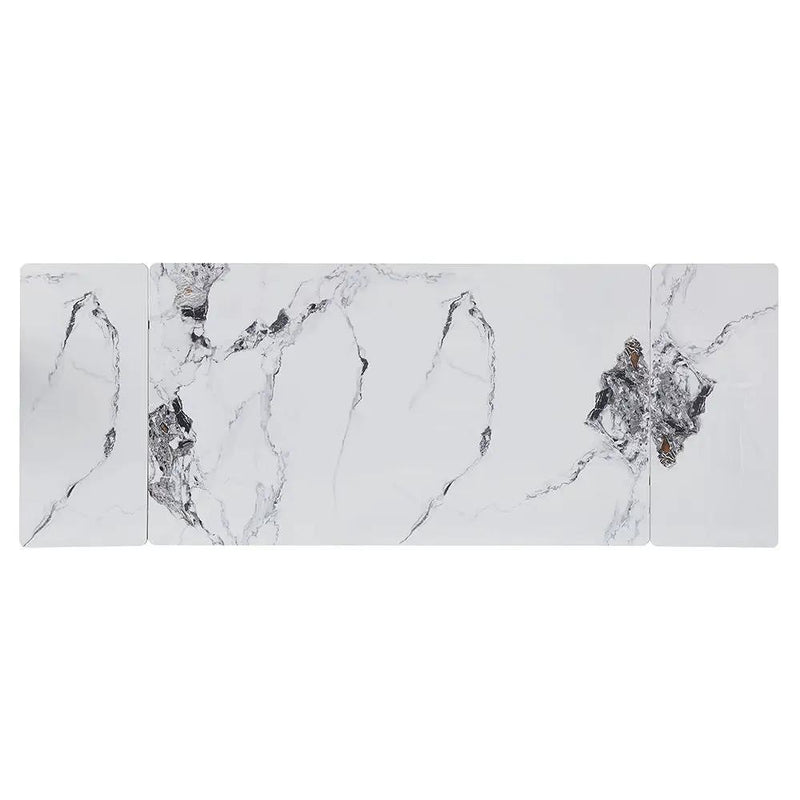 Damita - Ceramic Top Dining Table - White & Black by Unique Piece Furniture