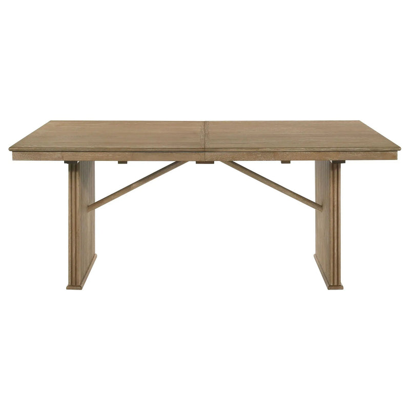 Adina 89-inch Extension Dining Table Distressed Light Brown by Unique Piece Furniture
