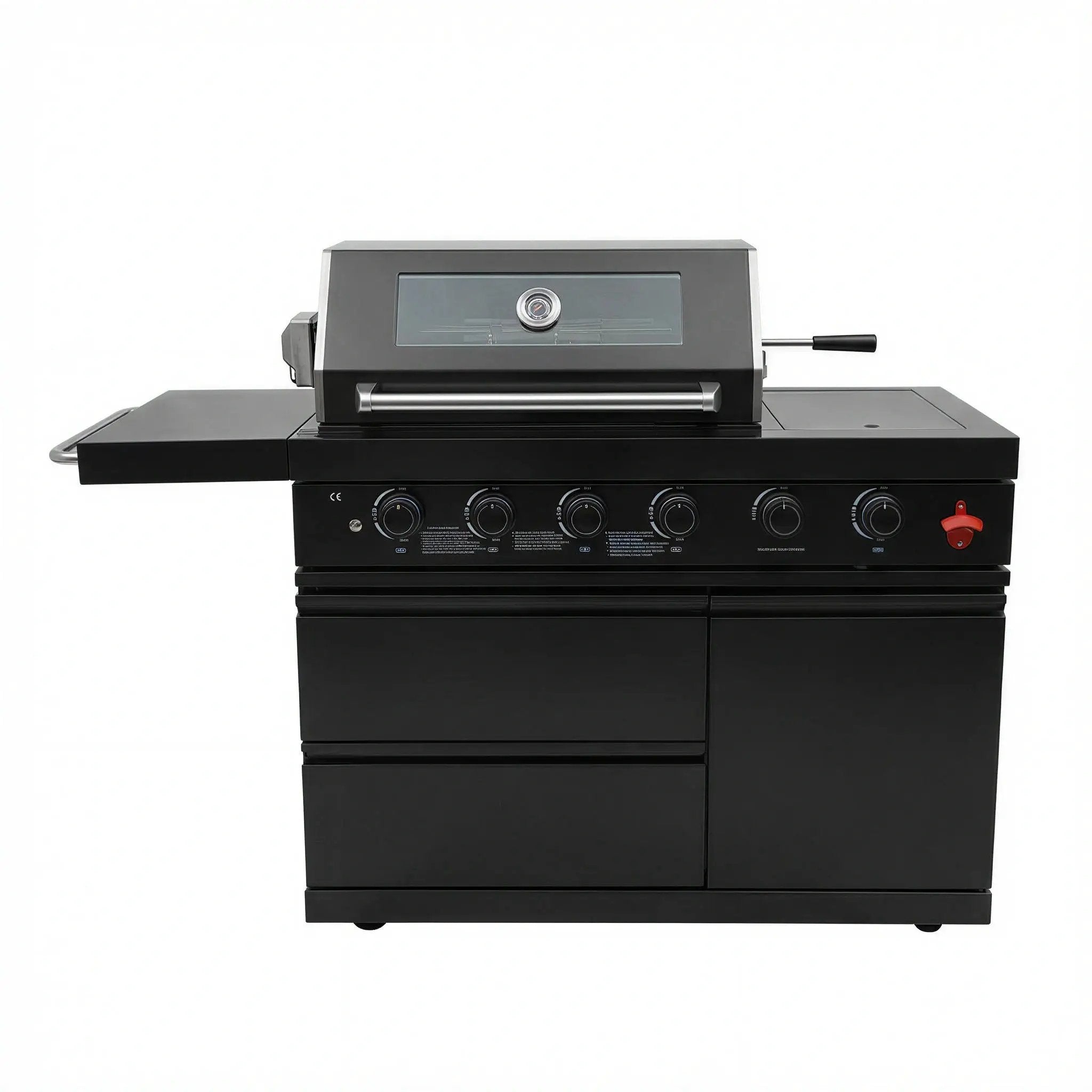 46-Inch 75300 BTU 6-Burners Deluxe Stainless Steel Gas Outdoor Kitchen Barbecue Grill by HouseOfZazla