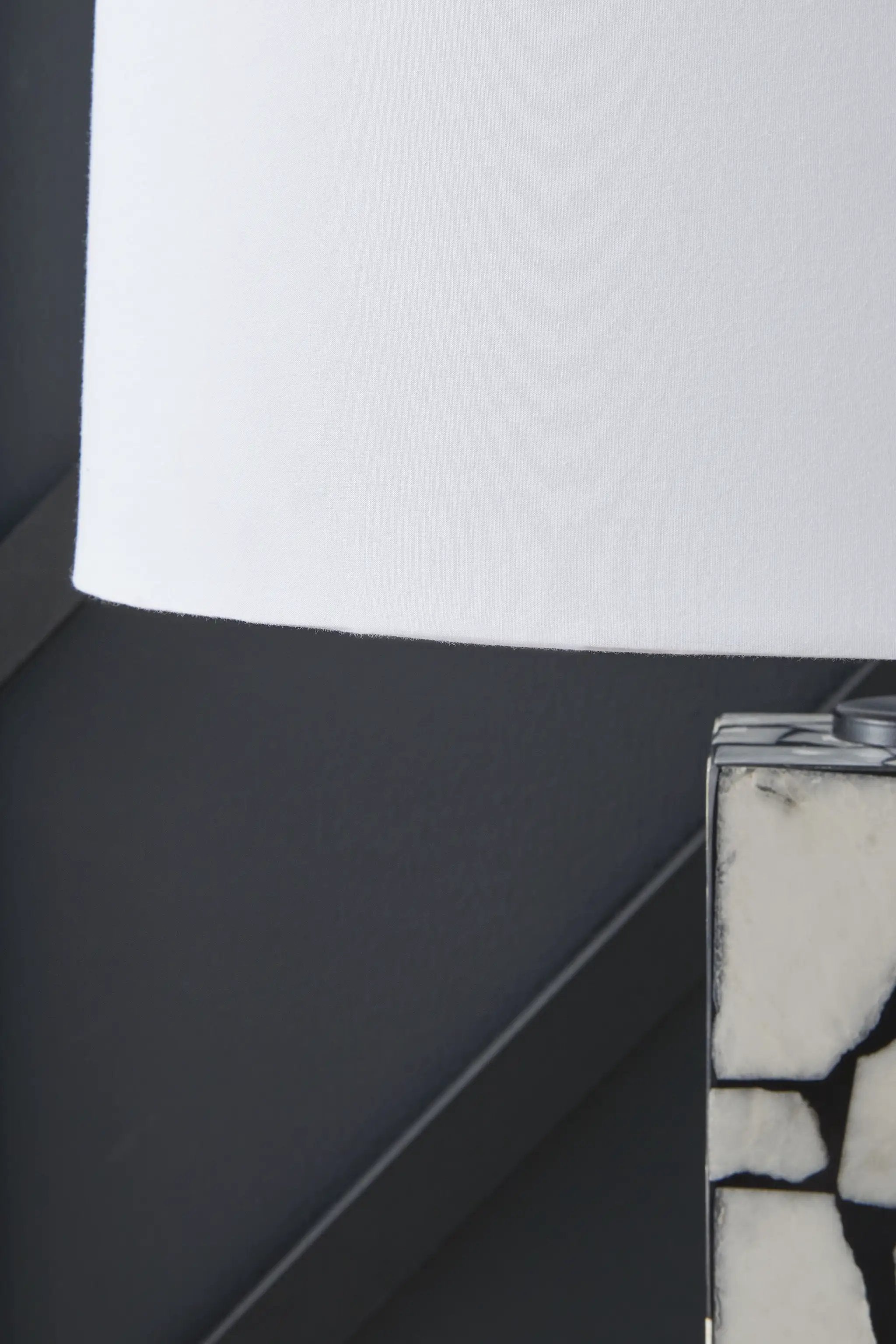 Macaria - Marble Table Lamp - White / Black by Unique Piece Furniture