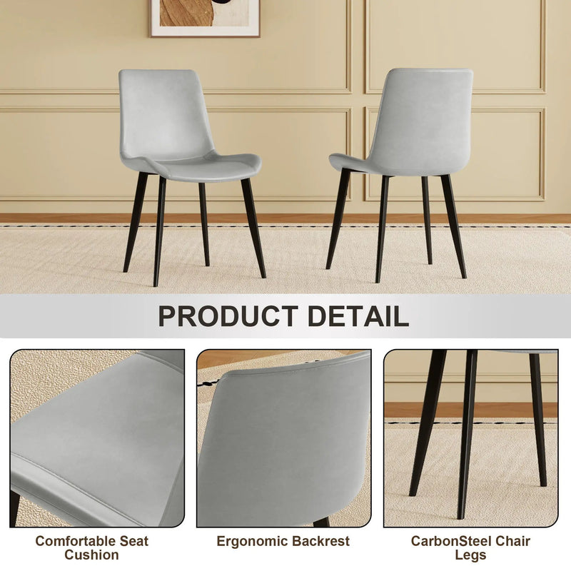 Modern Dining Chair With Carbon Steel Legs by HouseOfZazla