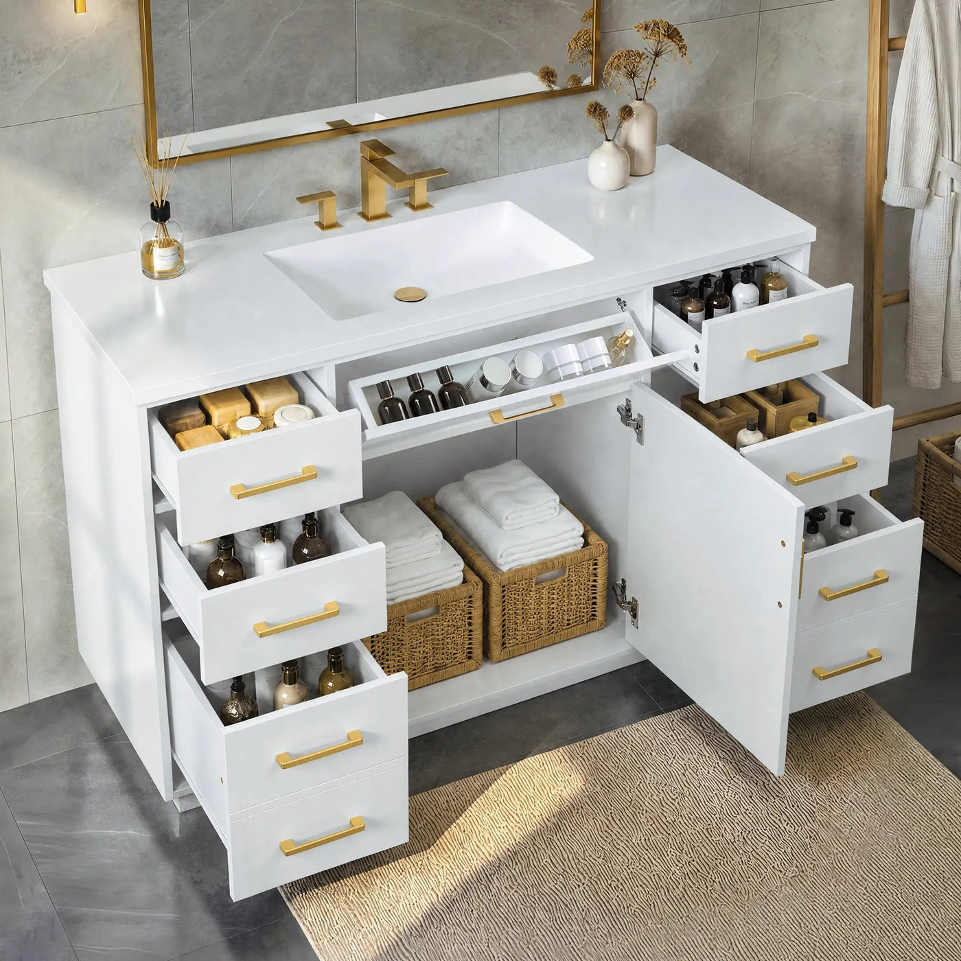 48" Bathroom Vanity with Sink Top by HouseOfZazla