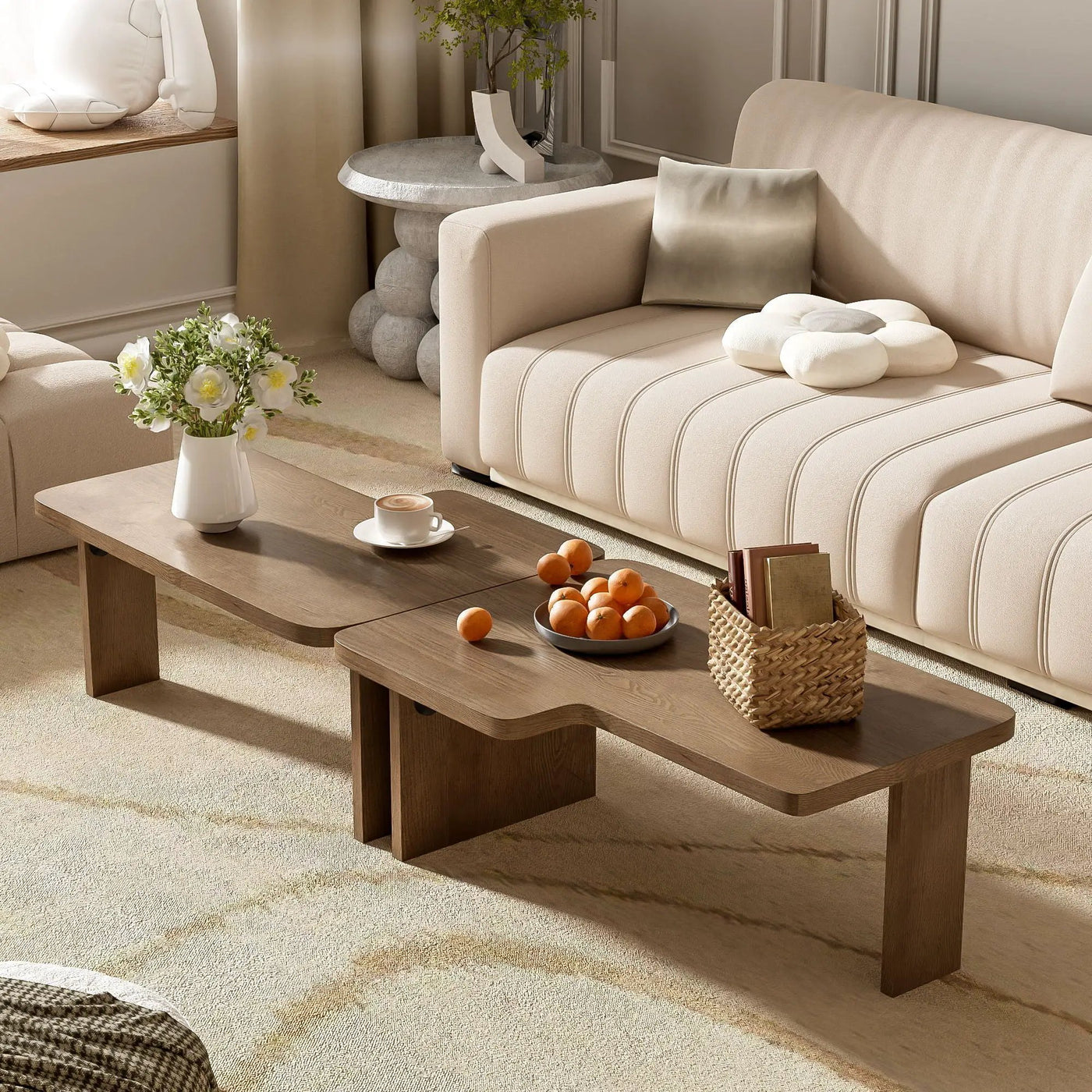 Modern Minimalist Coffee Table Set With Splicing Design by HouseOfZazla