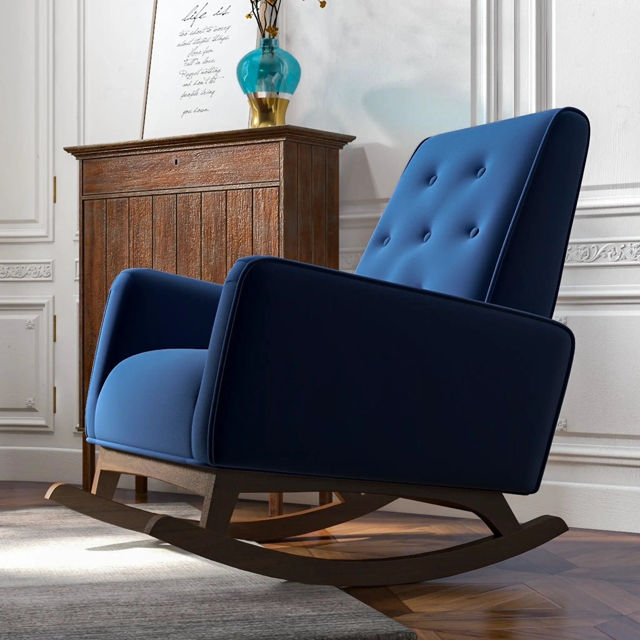 Demetrius - Solid Wood Rocking Chair by Unique Piece Furniture