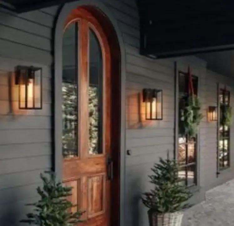 Open Box LNC Modern Black 1-Light Outdoor Wall Lantern Industrial Rectangle Exterior by Selzalot