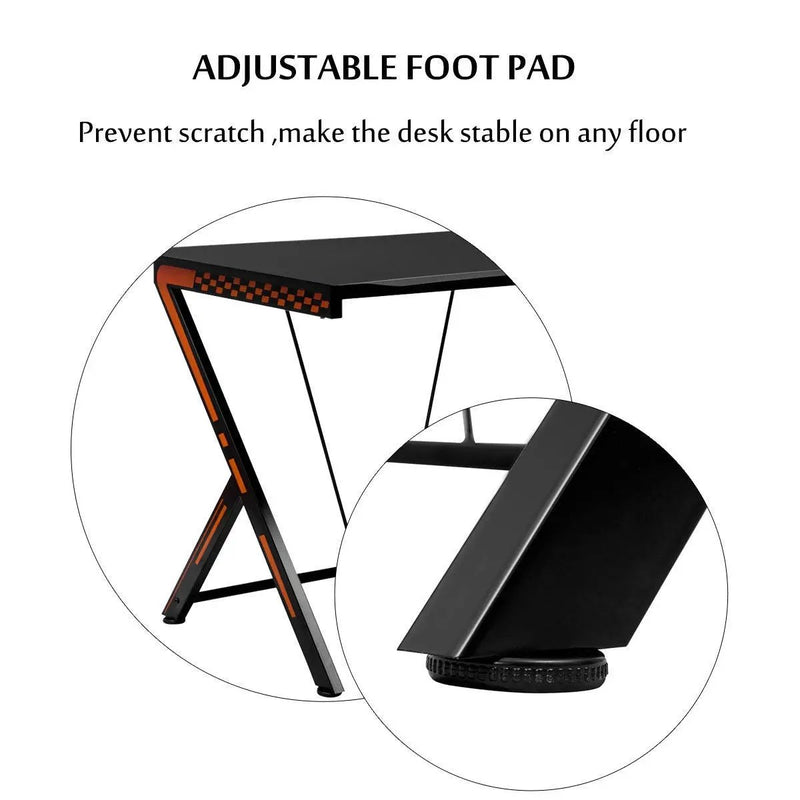 Home Office Modern Ergonomic Study Computer Desk for Small Space by DirectDeals
