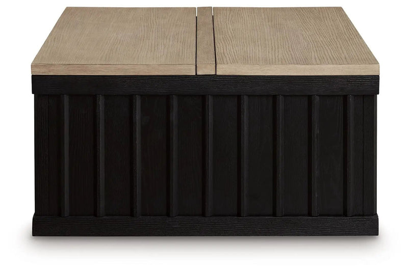 Rylandyn - Lift Top Cocktail Table - Black / Light Brown by Unique Piece Furniture