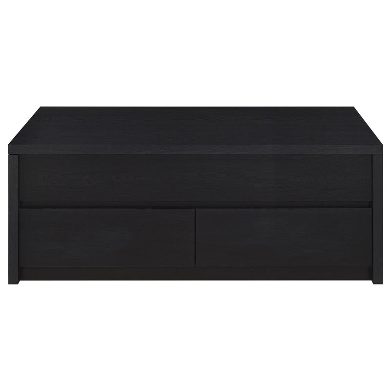 Canyon - Lift Top Table With Dual Drawers Storage Solution - Black